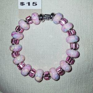 Pink Beaded Bracelet